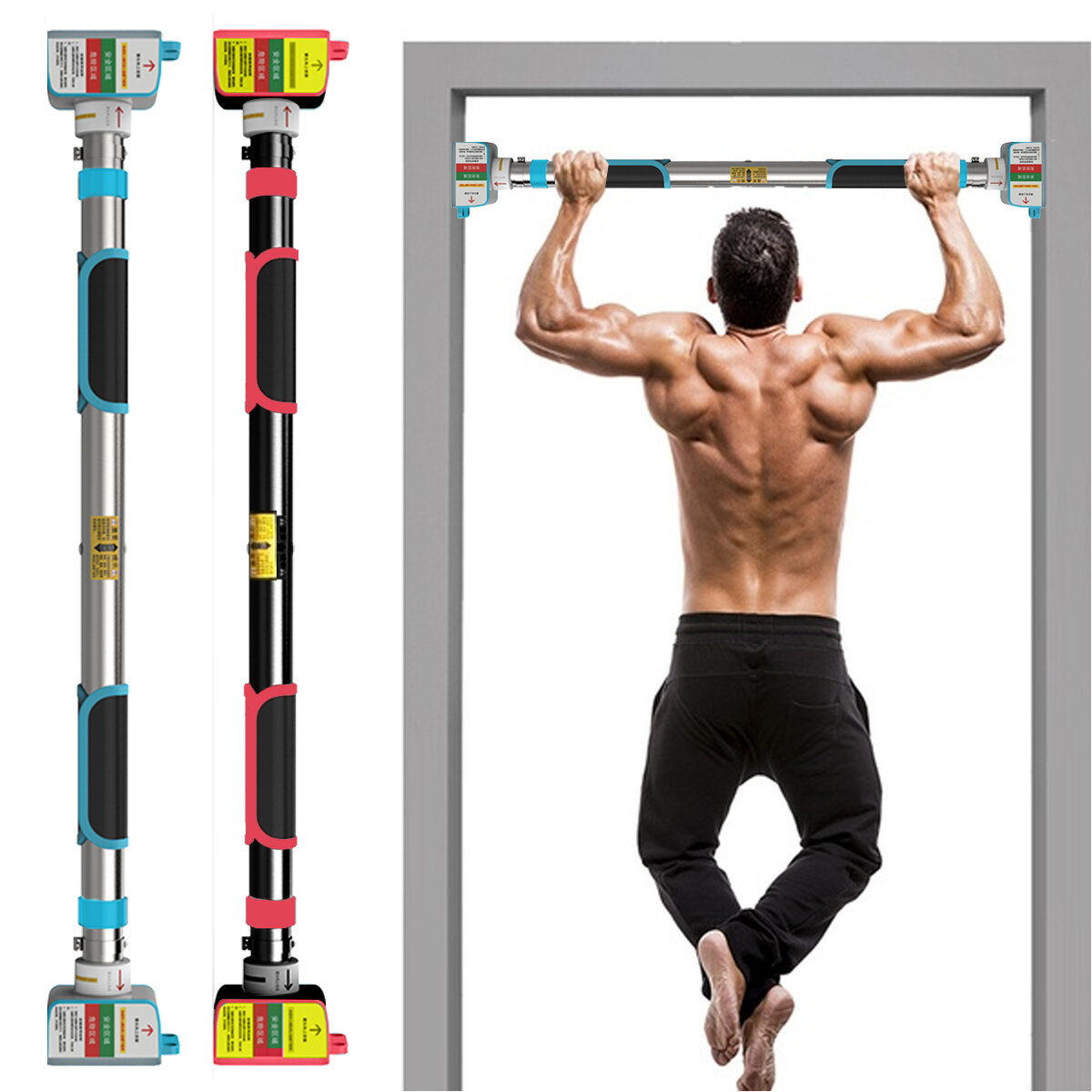 400kg Doorway Pull Up Bar Adult Wall Horizontal Bar Body Training Fitness Exercise Tools