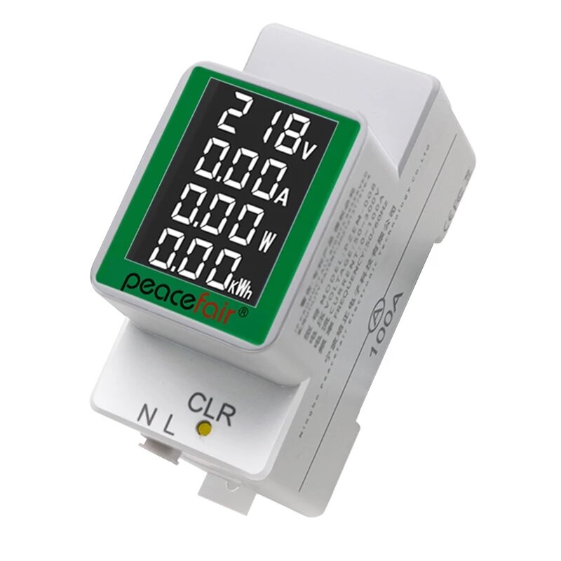 

Peacefair PZEM-008 AC50-300V/100A LCD Screen Digital Voltagemeter Multifunctional with Active Power Battery and Current