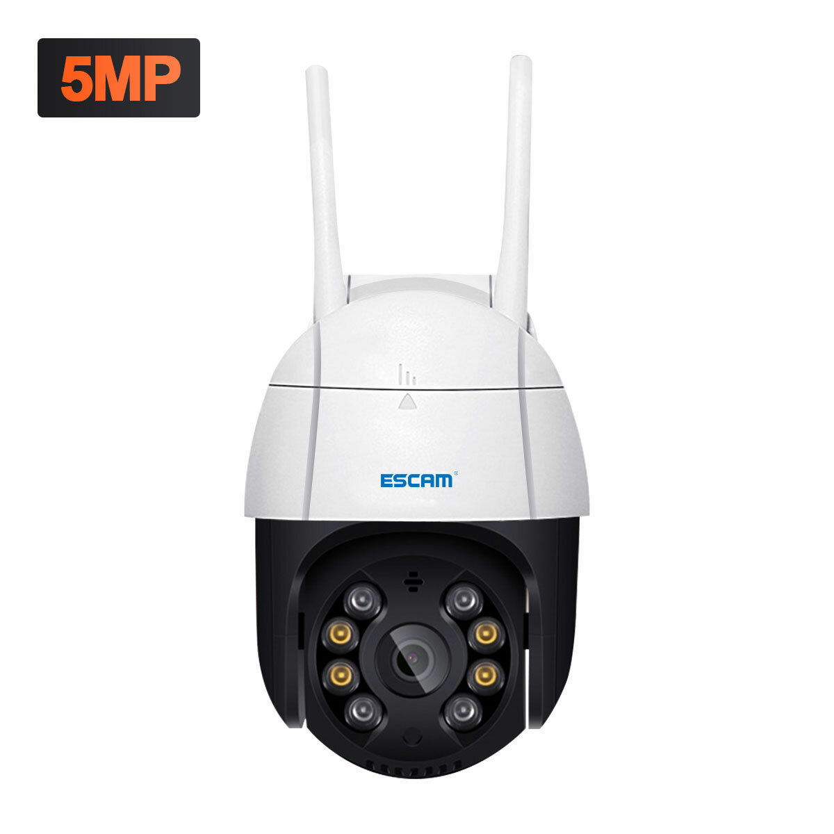 ESCAM QF518 5MP Pan/Tilt AI Humanoid Detection Auto Tracking Cloud Storage Waterproof WiFi IP Camera with Two Way Audio