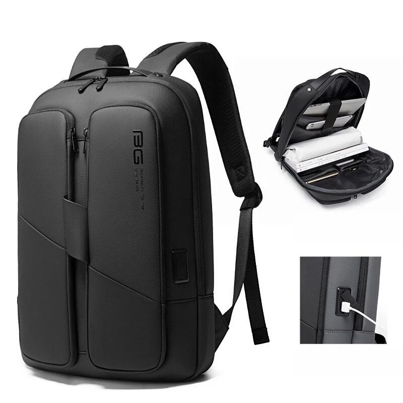 Рюкзак BANGE Men Anti Theft Waterproof для ноутбука 15,6 дюймов, ежедневный рабочий бизнес-рюкзак для школы и путешествий на открытом воздухе.
