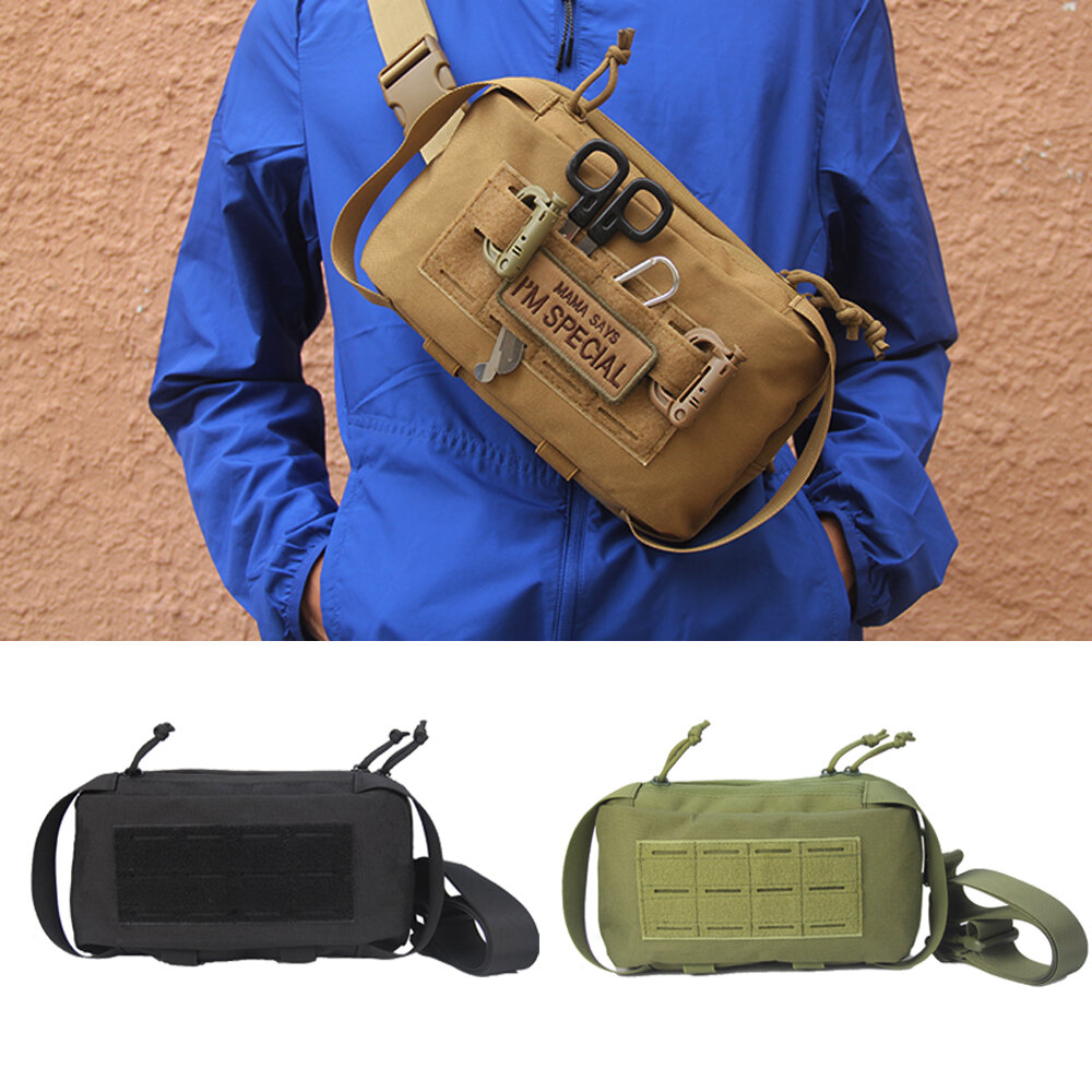IPRee® Tactical Shoulder Bag Herren Sling Crossbody Molle Tasche Camping Travel Fishing Militärrucksack