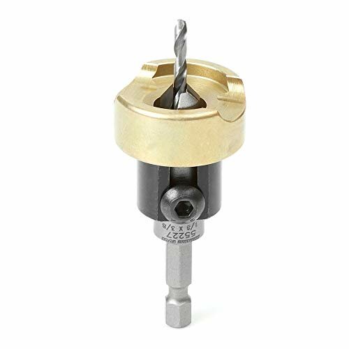 82 Degree Carbide Tipped Woodworking Countersink Drill Bits with Adjustable Depth Stop No Thrust Ball Bearing