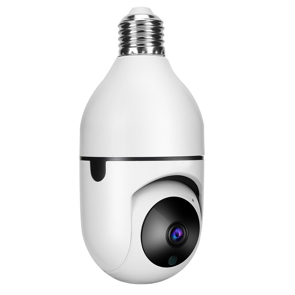 XIAOVV 2MP WIFI PTZ Security Camera Wireless Bulb Camera with E27 Bulb Connector Infrared Night Visi