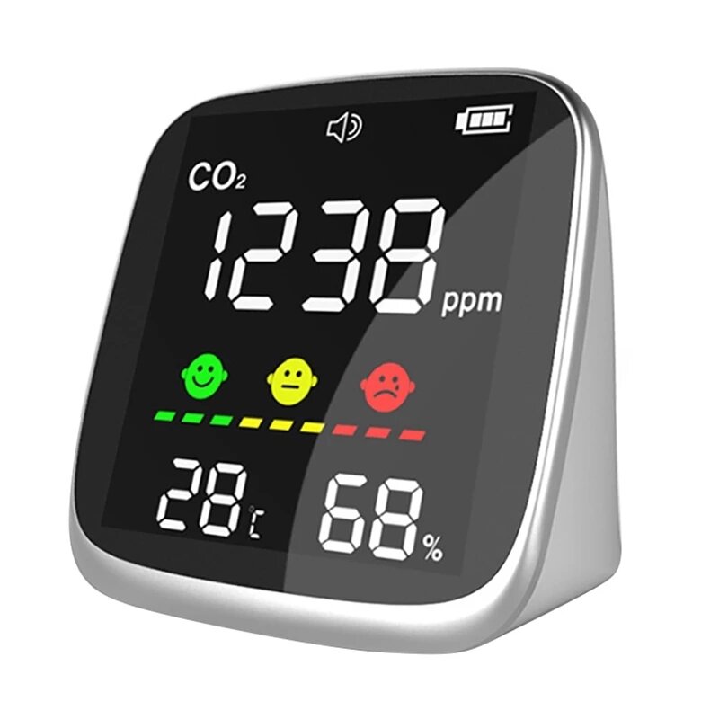 

LCD Digital CO2 Meter Air Quality Monitor Alarm Carbon Dioxide Temperature Humidity Tester NDIR Sensor Analyzer