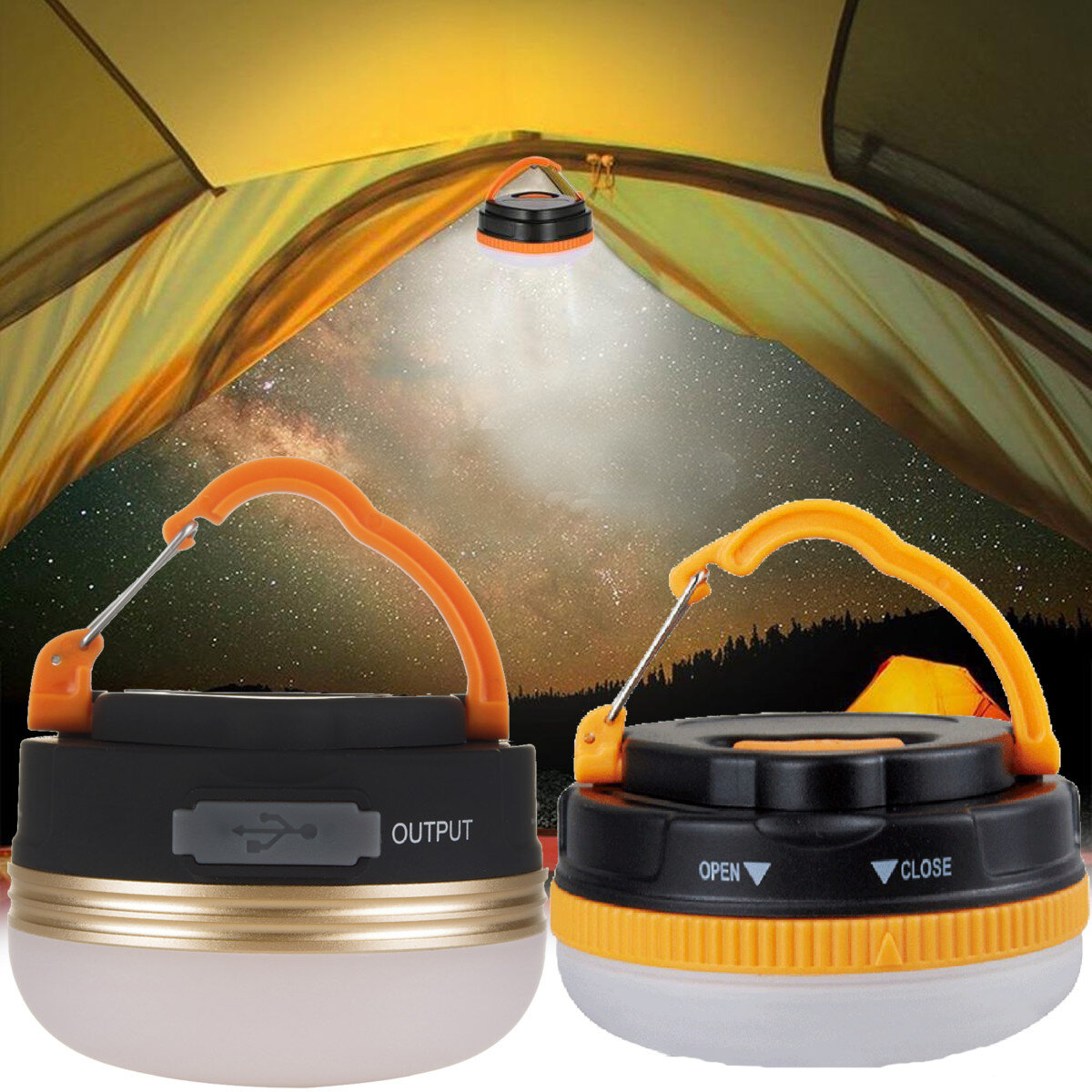 3W Campinglicht USB wiederaufladbare Zeltlampe Outdoor tragbare Notfall-LED-Laterne