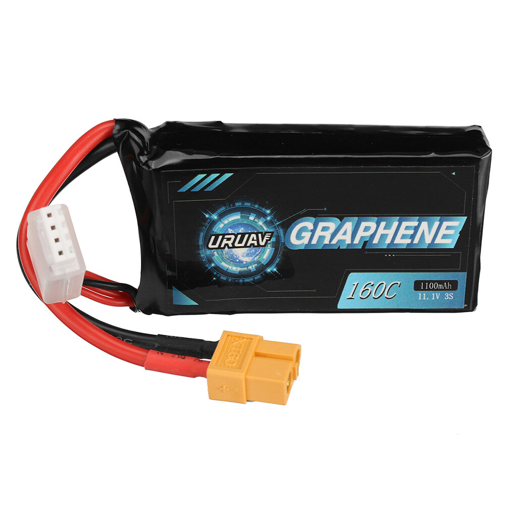 URUAV GRAPHENE V2.0 11.1V 1100mAh 160C 3S Lipo-batterij XT60-stekker voor FPV Racing Drone