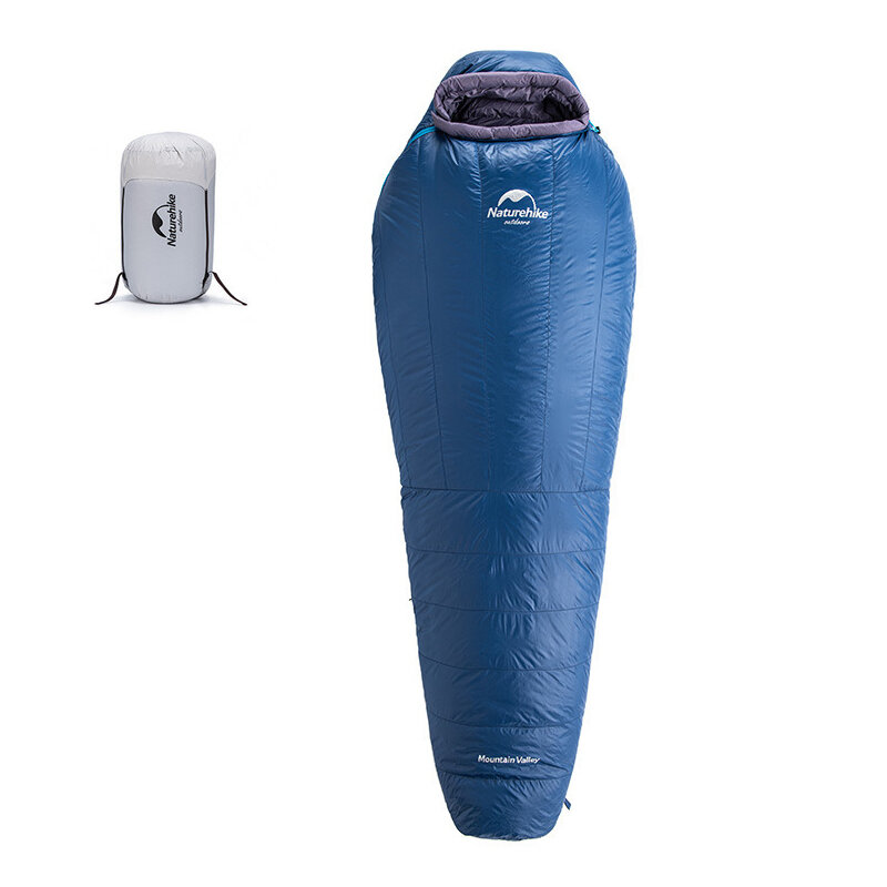 Saco de dormir Naturehike 400/700/1000G ULG 20D 400T Nylon impermeável, quente e confortável com saco Lazy Bag 800FP para camping e viagens.