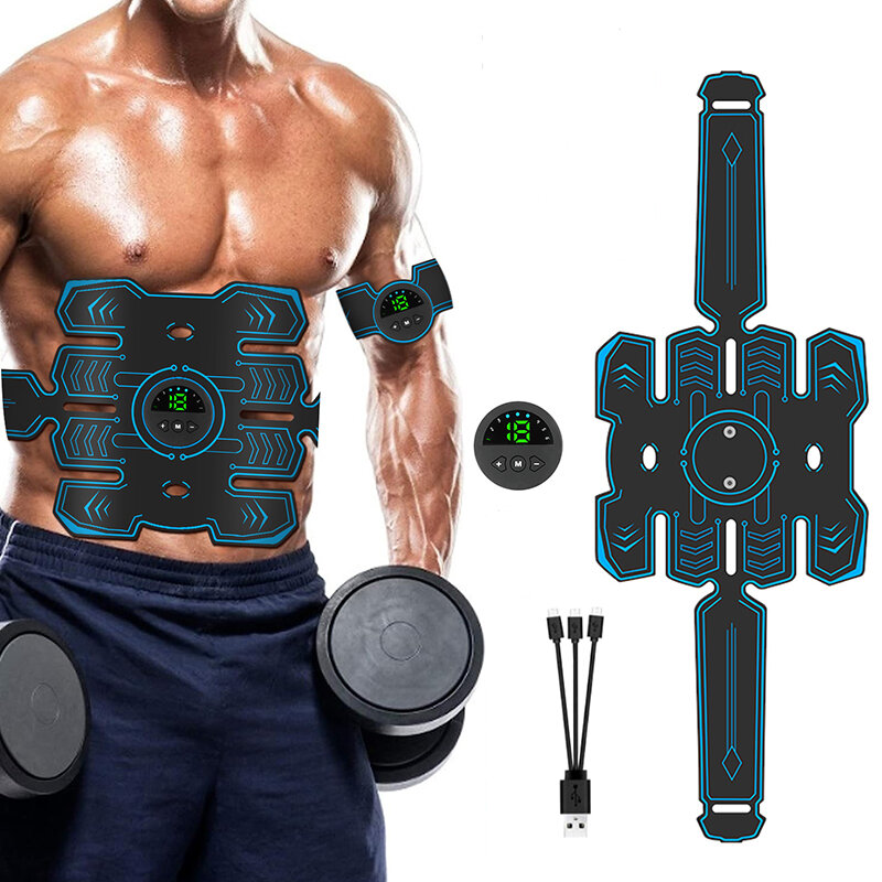 

Smart Electric EMS Fitness Abdominal Trainer USB Rechargeable 6 Modes Adjustment Muscle Training Fat Loss Belt for Home