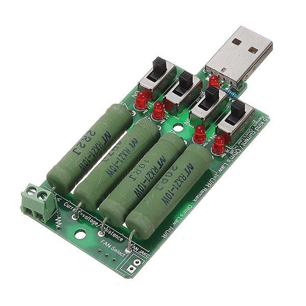 

3pcs JUWEI 10W 4 Switch USB Aging Discharge Loader 15 Kinds Current Test Load Power Resistor Support QC2.0 Compatible QC