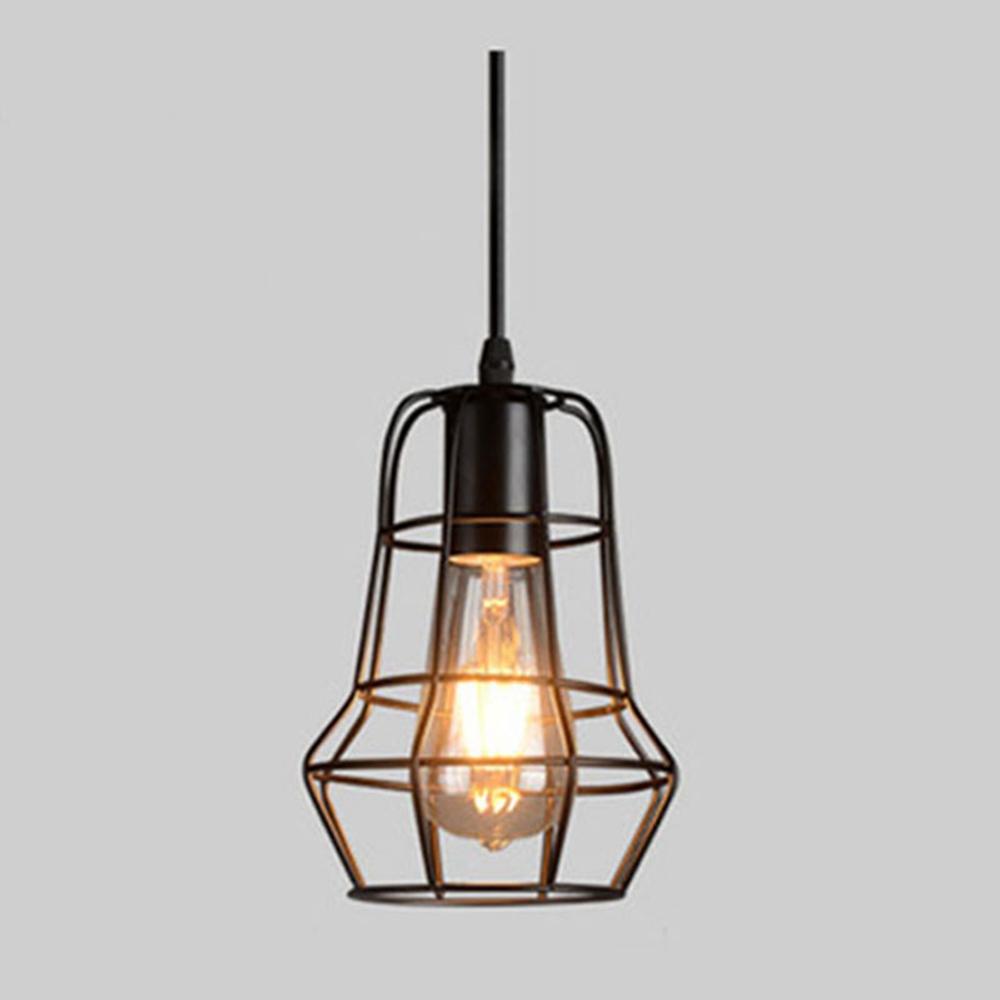 Retro Nordic Style E27 Metal Pendant Cage Light for Bar Coffee Shop Indoor Hanging Lamp Decor