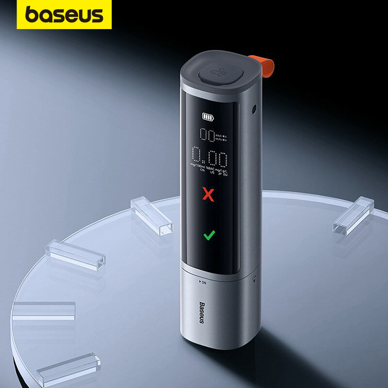 Baseus Alcohol Tester Professional Breathalyzer Alcotest With LED Display Dual Mode Switch For Alcohol Meter Alcool Test