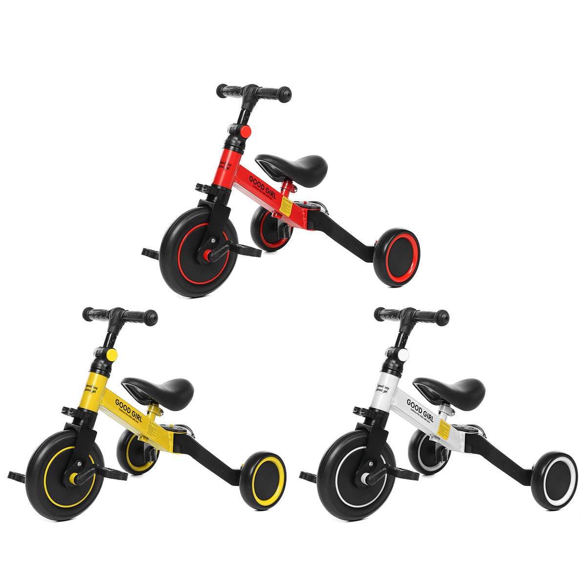 دراجة ثلاثية العجلات للأطفال 2 في 1 بدواسات قابلة للتعديل ودراجة توازن للأطفال الصغار من عمر 1-3 سنوات