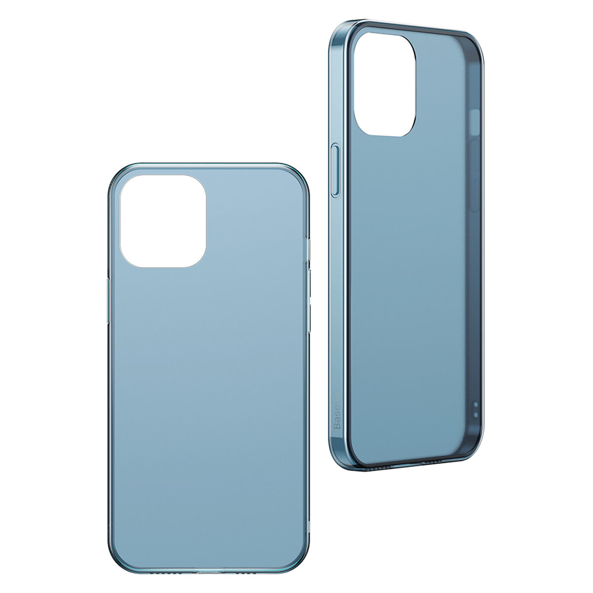 

Baseus for iPhone 12 Mini Case Matte Anti-Fingerprint Shockproof Tempered Glass Protective Case