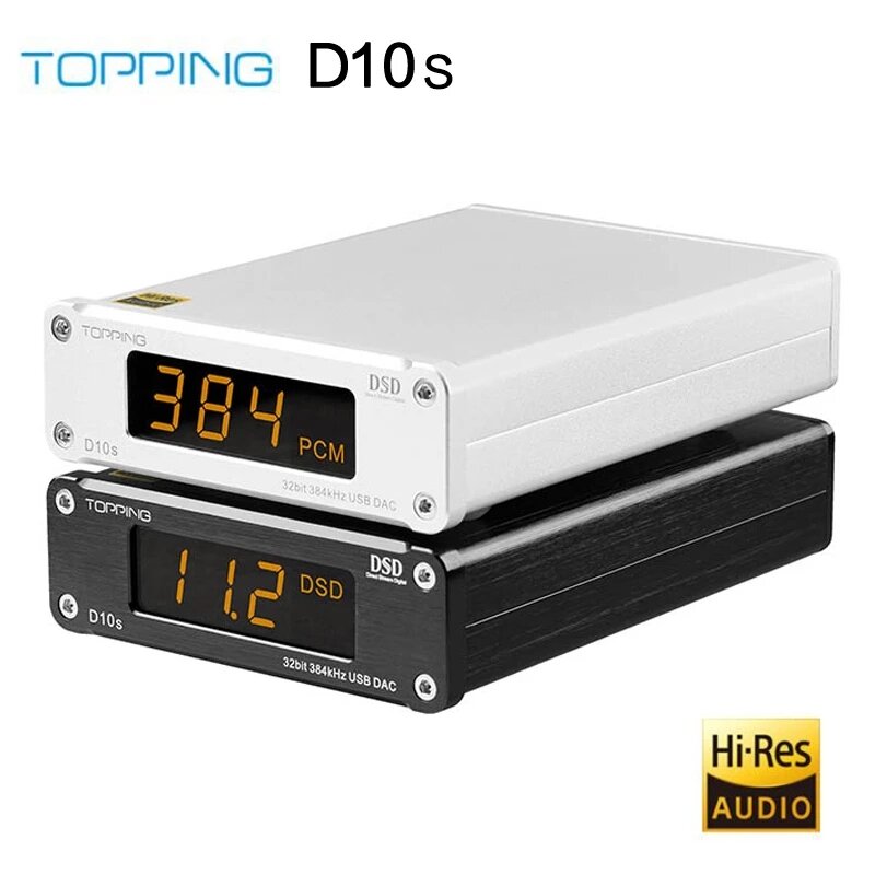 

TOPPING D10S MINI Digital USB DAC XMOS XU208 ES9038Q2M PCM384KHz DSD256 HIFI Audio Decoder