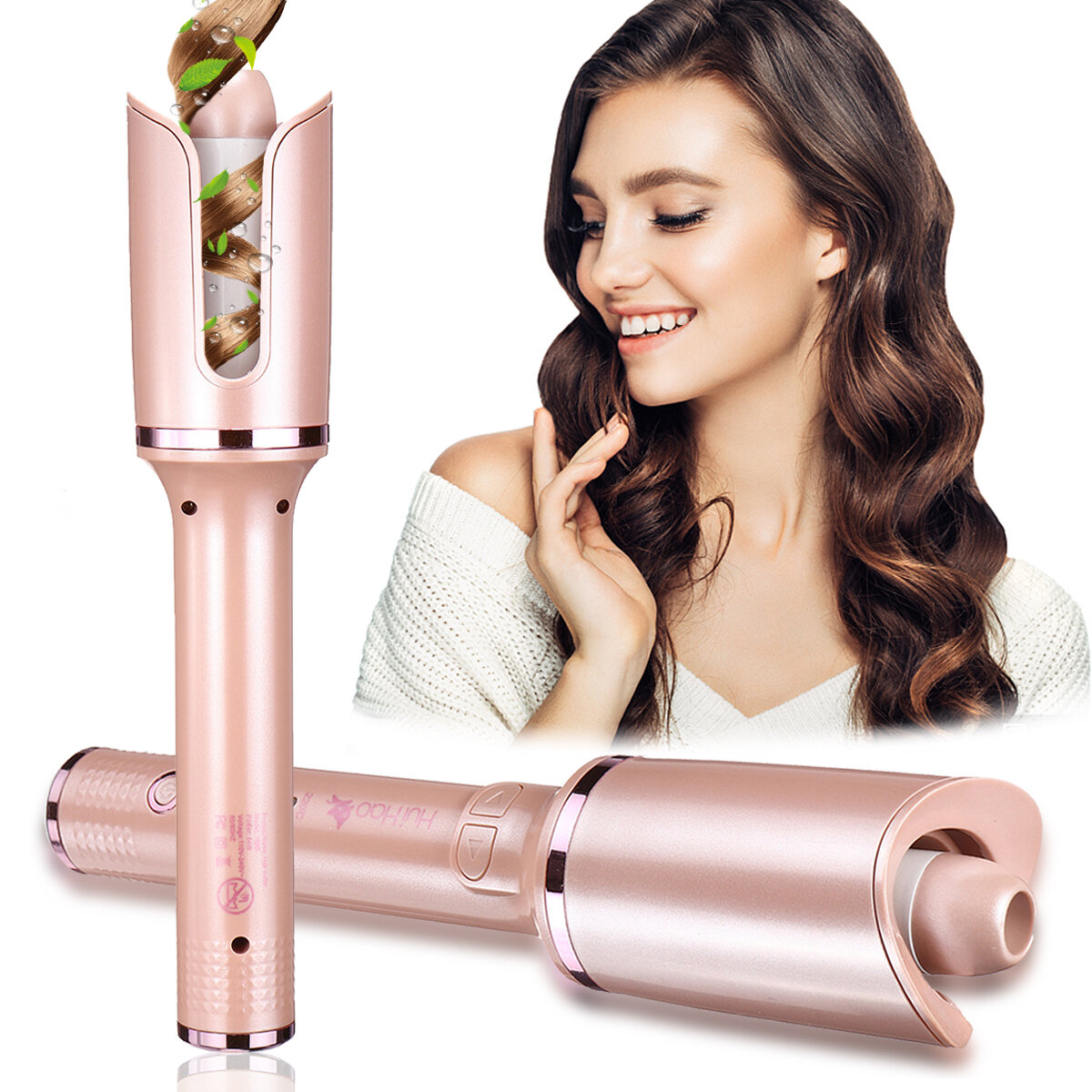 Fully Automatic Spiral Electric Rotating Curling Iron Temperature Digital Display Hair Curler Muti-s