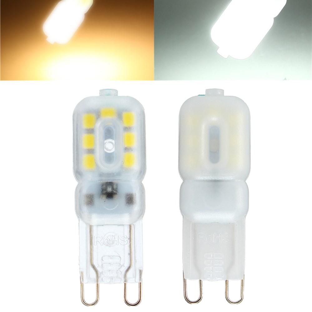 ZX Dimmable G9 3W transparent milchig 14 SMD 2835 LED Reines weißes warmes weißes Mais Licht 110V 220V