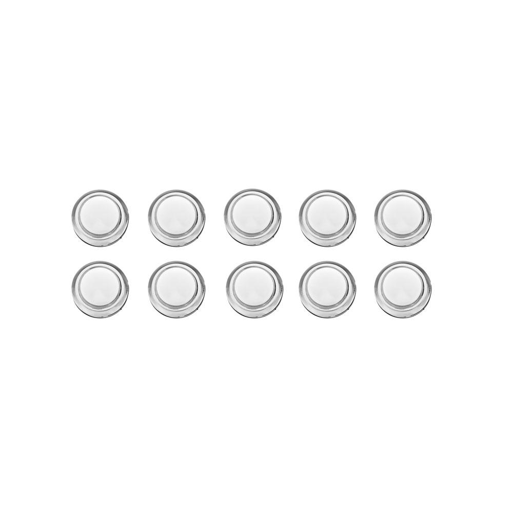

10Pcs 33MM Electroplated White LED Push Button for Arcade Game Console Controller DIY