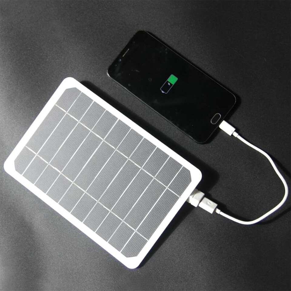 205*140MM 5V 5W panneau solaire haute puissance pour téléphone portable USB batterie externe solaire Batterie chargeur solaire Camping