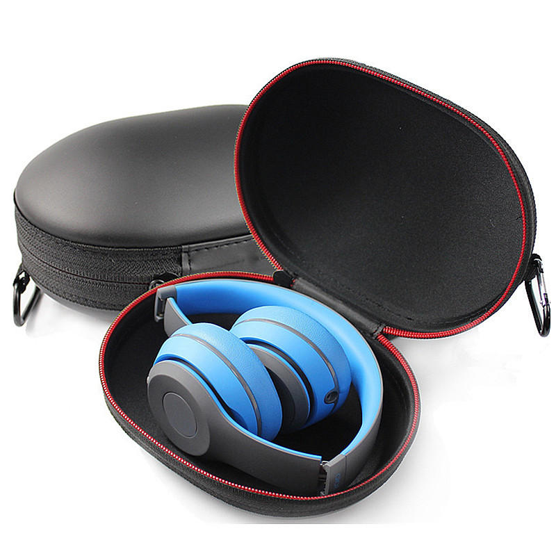Portable Protective EVA Leather Earphone Storage Bag Waterproof Zipper Case for Beats Studio2.0 Head