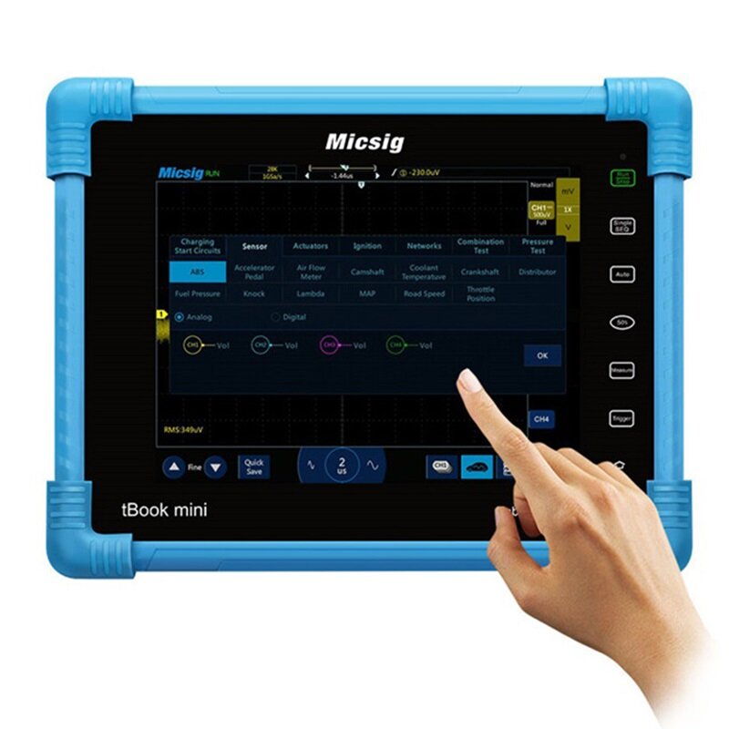 

Micsig ATO1102 Digital Tablet Oscilloscope 100MHz 2CH Handheld Oscilloscope Automotive Scopemeter Oscilloscope