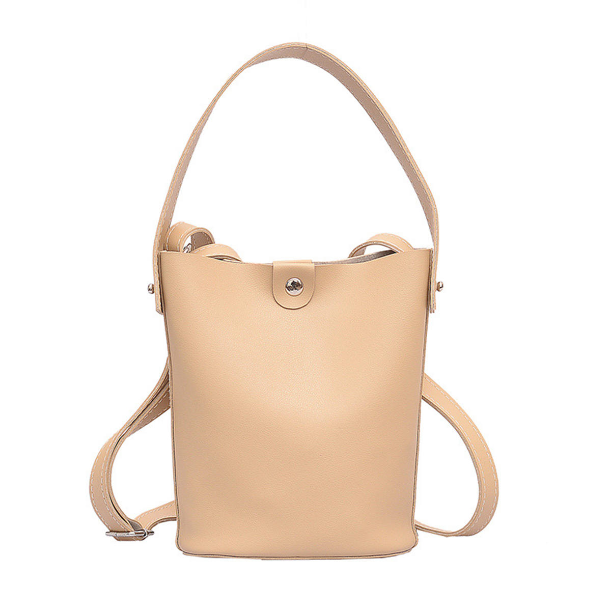 3.8L Γυναικεία PU Δερμάτινη τσάντα κάδου Φορητή τσάντα αναψυχής Τσάντα ώμου σε εξωτερικούς χώρους