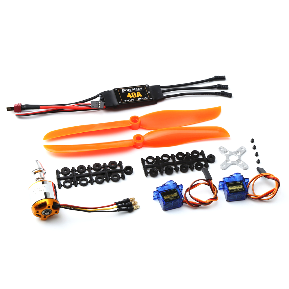 

XXD 2217 KV1250 Brushless Motor With 40A ESC 9g Servo 8060 Propeller Power Combo For RC Airplane Fixed Wing
