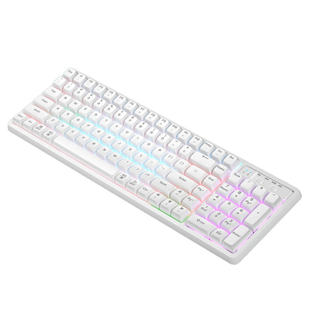LANGTU GK102 Mechanical Gaming Keyboard 102 Keys Red Switch Type-C Wired Hot Swappable NKRO Waterproof Mixed Color Backl