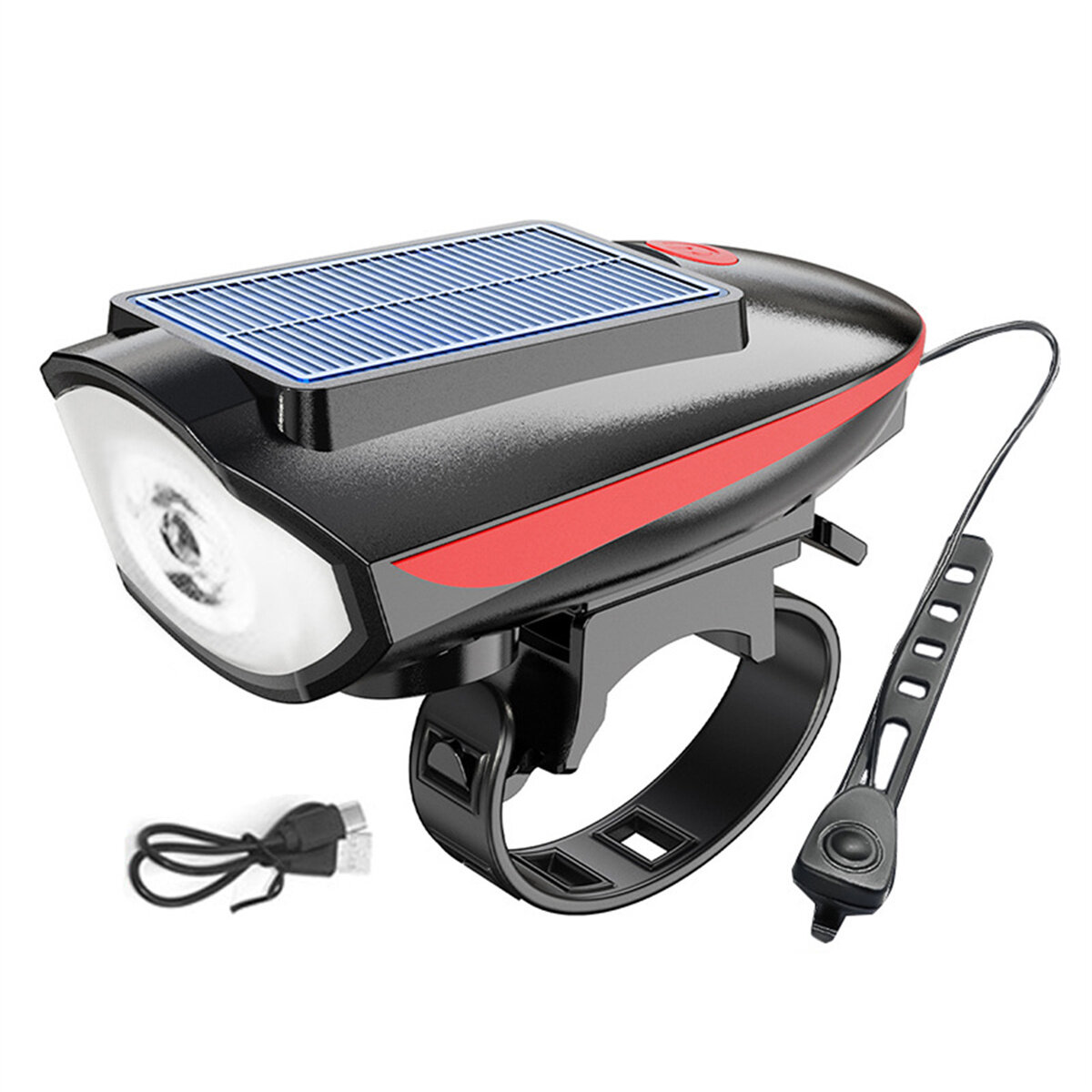 best price,cansses,in,solar,bike,xpe,lamp,1200mah,with,120db,horn,discount