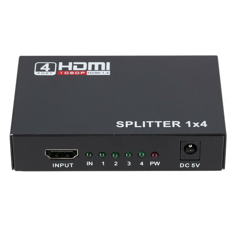 1080P HD 1 In 4 Uit HDMI Splitter V1.4 HDMI Videosplitter One Ingang Vier Uitgang Converter HDMI Ada