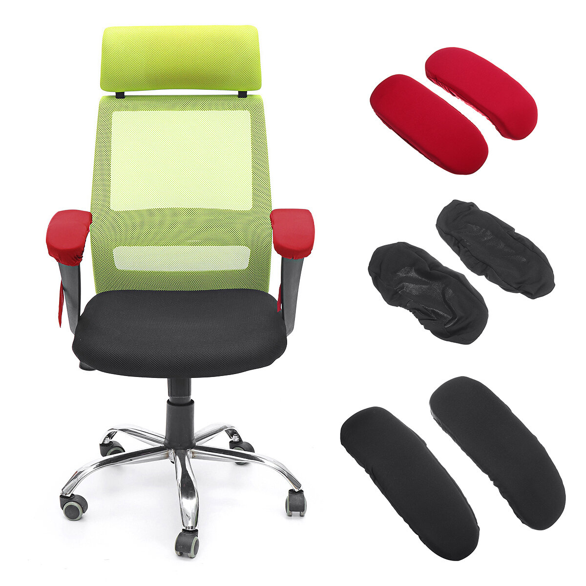 

2 Pcs/pair Chair Armrest Pad Office Chair Memory Foam Sponge Cushion Comfy Arm Rest Cover Elbows Support Slipcover