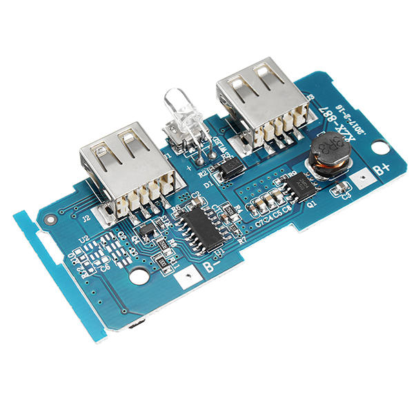 3pcs 3.7V naar 5V 1A 2A Boost Module DIY Power Bank Hoofdbord Circuit Board Ingebouwd 18650 Lithium 