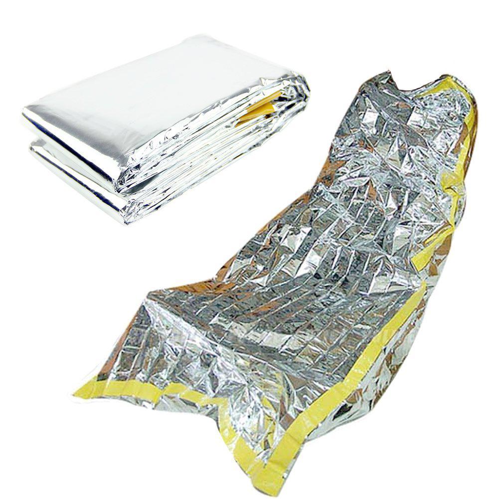 ถุงนอนฉุกเฉิน Ultralight Insulation แบบพกพา Survival Rescue Outdoor แคมป์ปิ้ง Silver Blanket