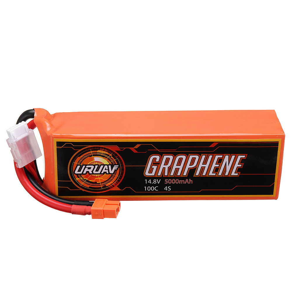URUAV GRAPHENE 4S 14.8V 5000mAh 100C XT60 Plug Lipo Battery for FPV RC Racing Drone