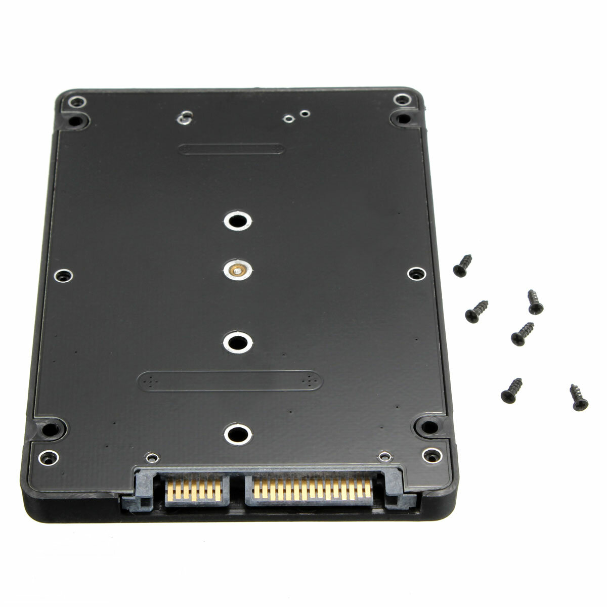 B + Mキーソケット2M.2 NGFF（SATA）SSDから2.5SATAアダプターカードハードドライブコンバーター（ケース付き）