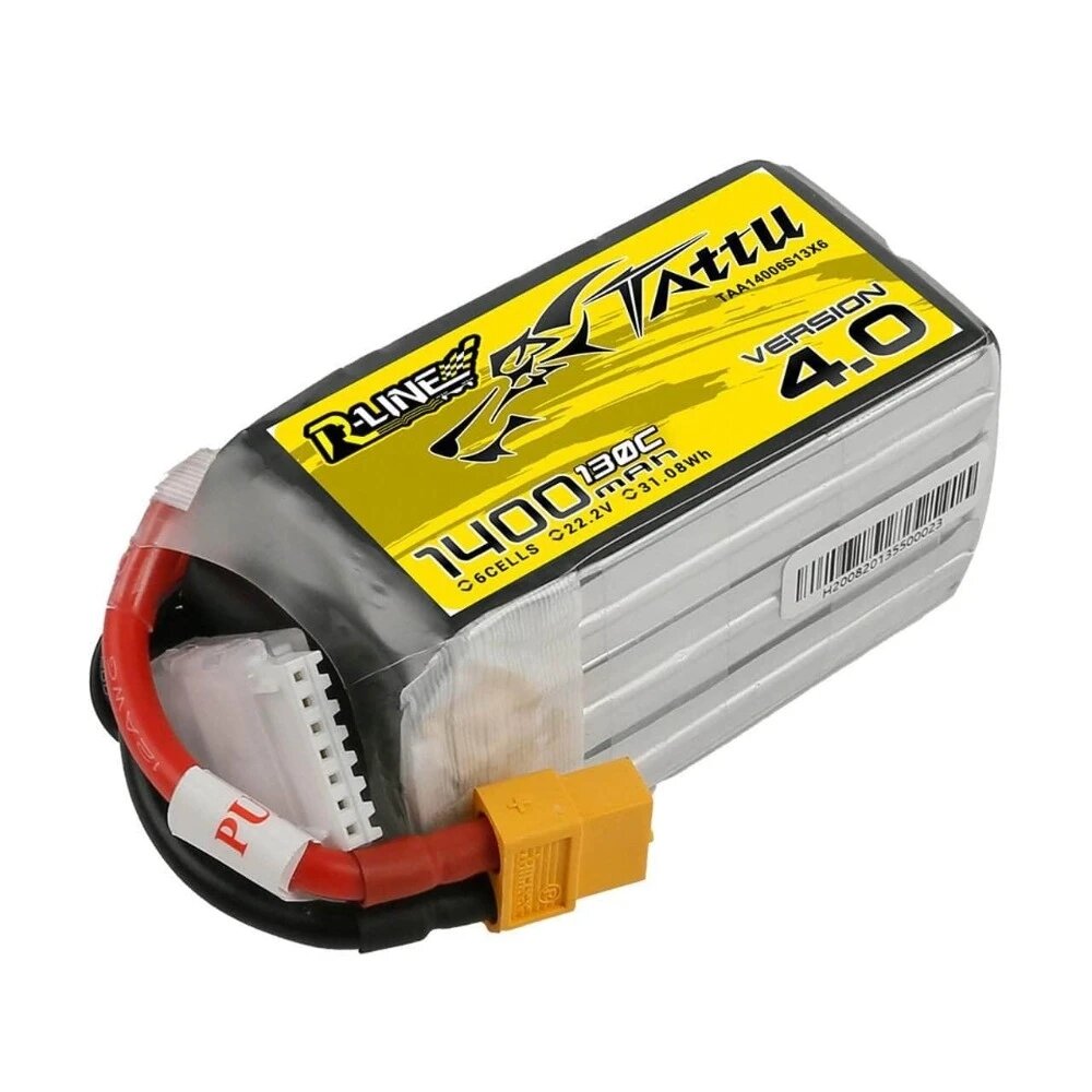 TATTU R－Line Version 4.0 V4 22.2V 1400mAh 130C 6S LiPo Battery 