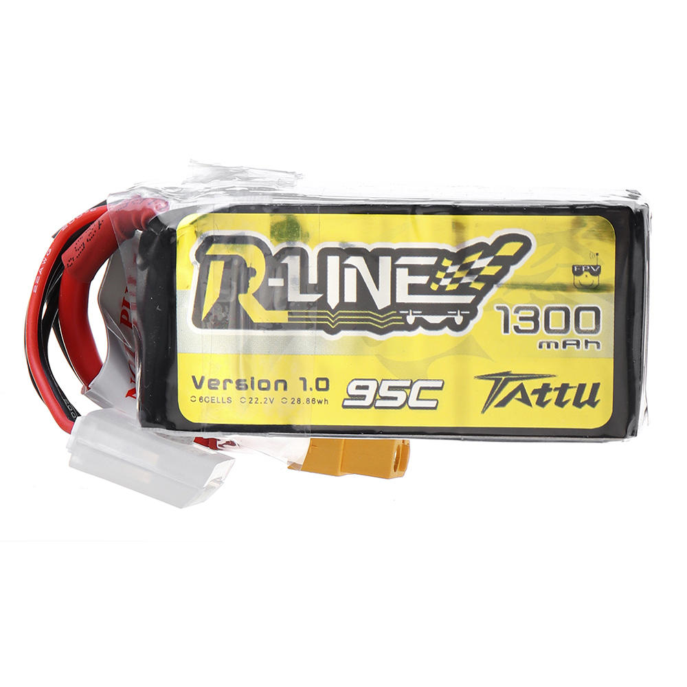 Gens Tattu 22.2 V 1300 mAh 95C 6 S Lipo Batterij XT60 Plug voor FPV RC Racing Drone