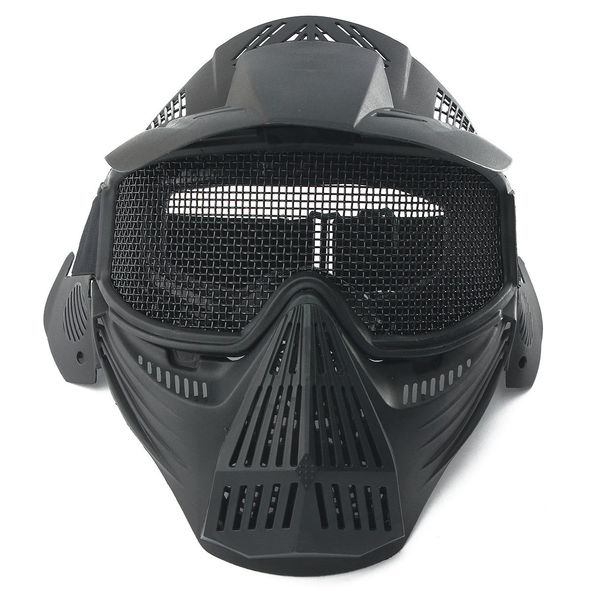 Tactisch Airsoft Pro Volledig Gezichtsmasker Met Veiligheid Metalen Goggles Bescherming
