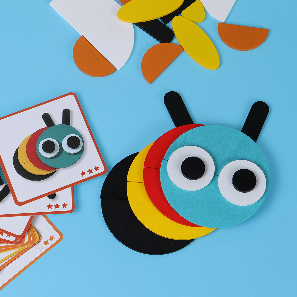 Houten Stereo Puzzel Bouwstenen Kinderen Vroeg Educatief Leren Speelgoed Geschenken