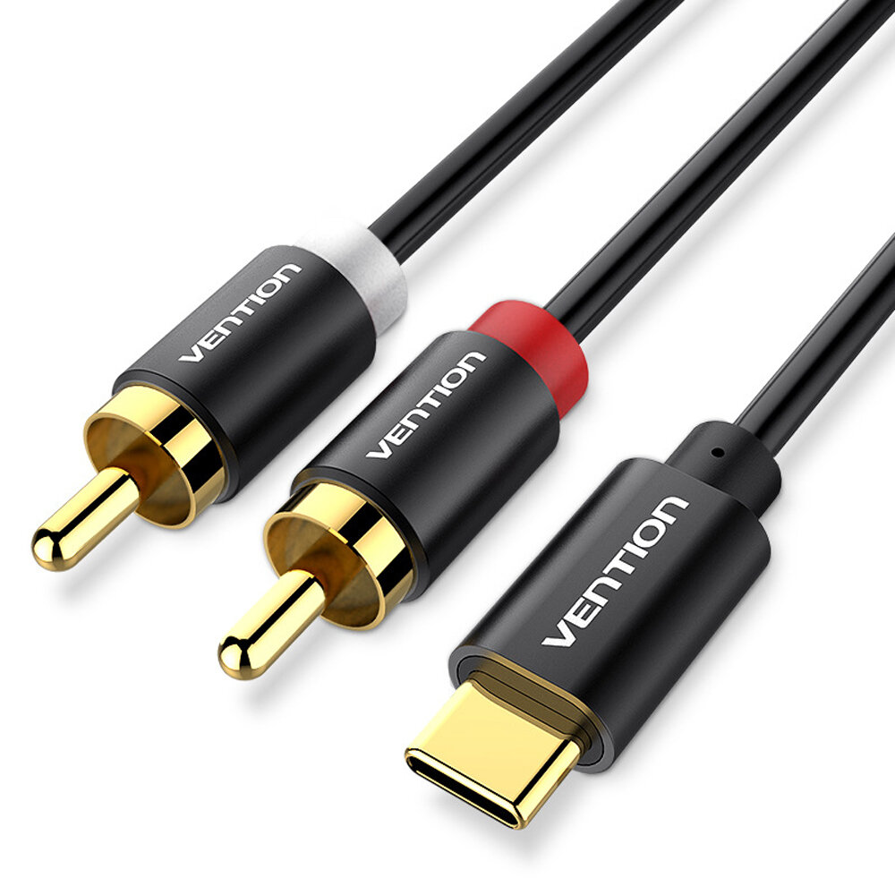 Bakeey Type-C to 2 RCA Audio Cable For iPhone XS 11Pro Huawei P30 P40 Mi10 9Pro K30