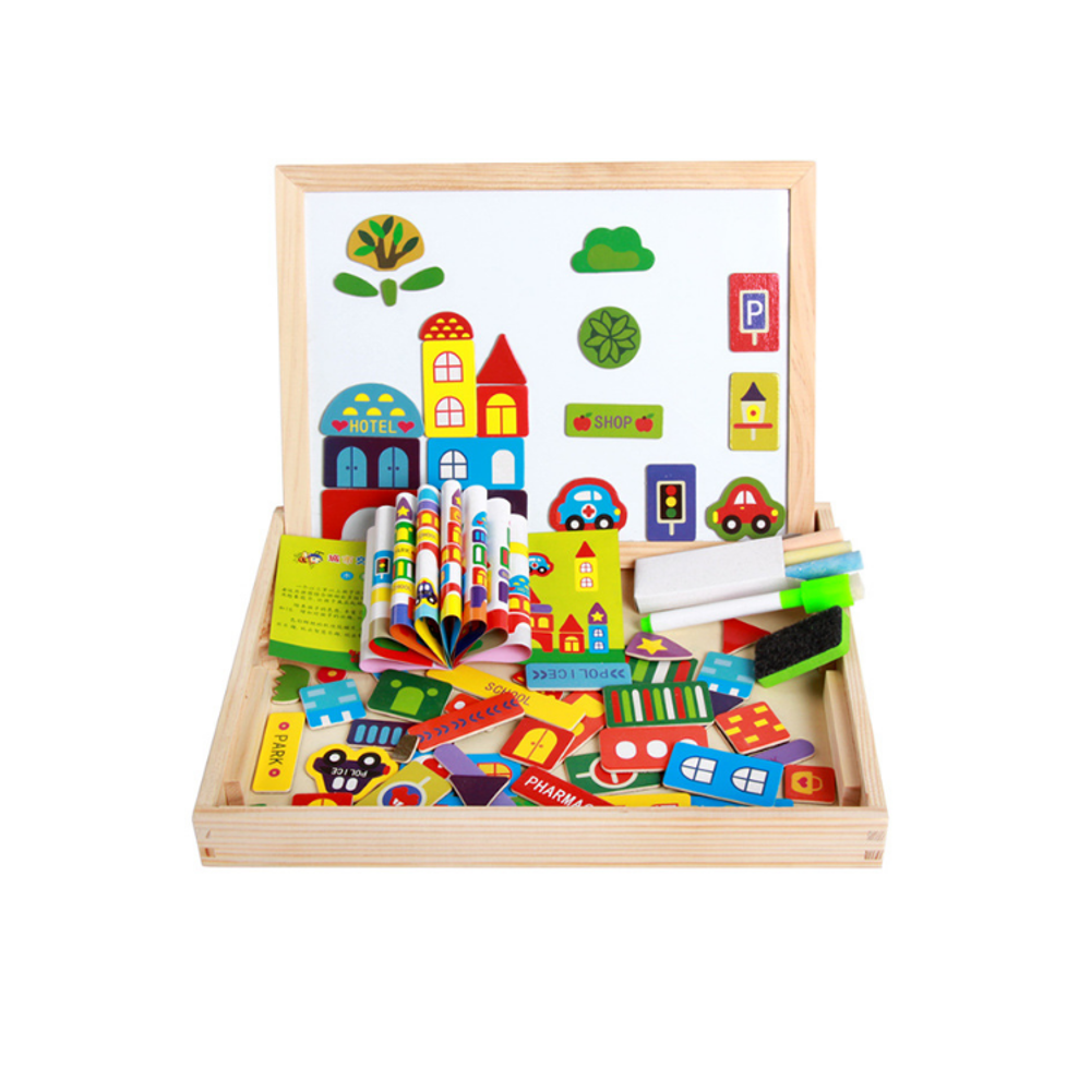 Children's Magnetic Puzzle Double-sided Puzzle Drawing Board Early Childhood Education Indoor toys