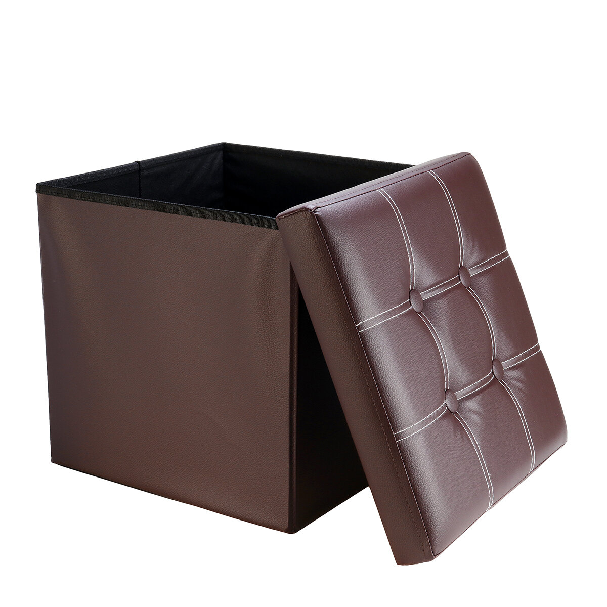 PU Leather Storage Stool Multifunctional Sofa Ottoman Footrest Box Seat Footstool Square Chair Home Office Furniture