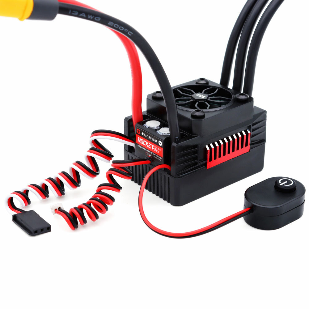 

Surpass Hobby Rocket V2 Waterproof 50A/60A/90A/110A Brushless ESC for 1/10 RC Car Vehicles Model Parts
