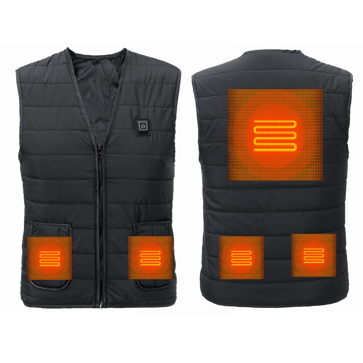

Electric 5V USB Heated Vest Winter Fast Warm-Up Coat Jacket 3 Adjustment Temp