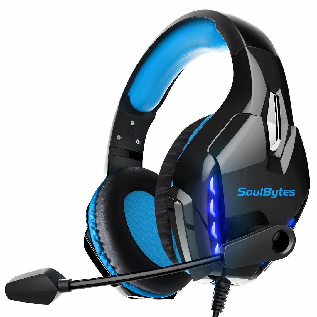 Soulbytes S11 Gaming-hoofdtelefoon RGB-licht Ruisonderdrukkende Surround Sound Gaming-headsets met s