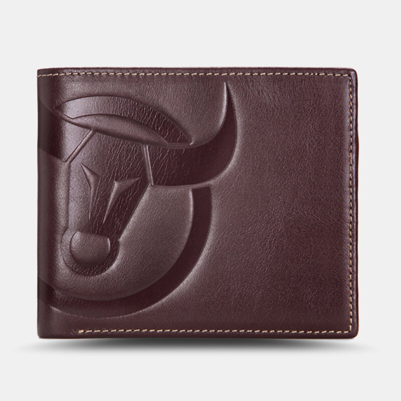 Men Horizontal Vertical Wallets Bifold RFID Anti-theft Brush Multi-card Slot Card Holder Money Clip Cowhide Wallets