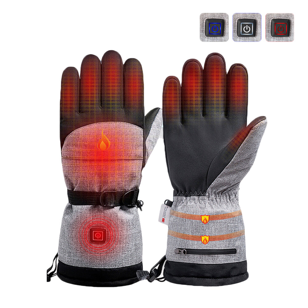 Waterproof Electric Heated Gloves Battery Powered Warm Gloves Outdoor 3Models