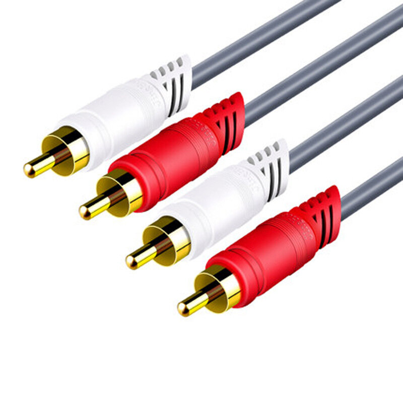 JINGHUA 2RCA to 2RCA Audio Cable Male to Male Gold-Plated RCA Audio Cable for Home Theater DVD TV Amplifier CD Soundbox