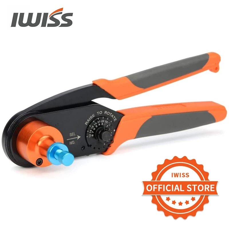 1PC IWISS HDT-48-00 mini Crimping Tool Crimper Plier 12-26AWG for Size 14,16,20 Solid Contact Work with Deutsch Connecto