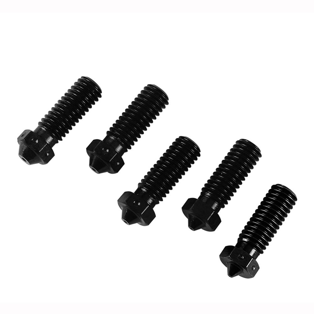 

5Pcs Hardened Steel V6 Nozzles 1.75mm 0.4/0.6/0.8/1/1.2mm Each Hotend Nozzle for 3D Printer