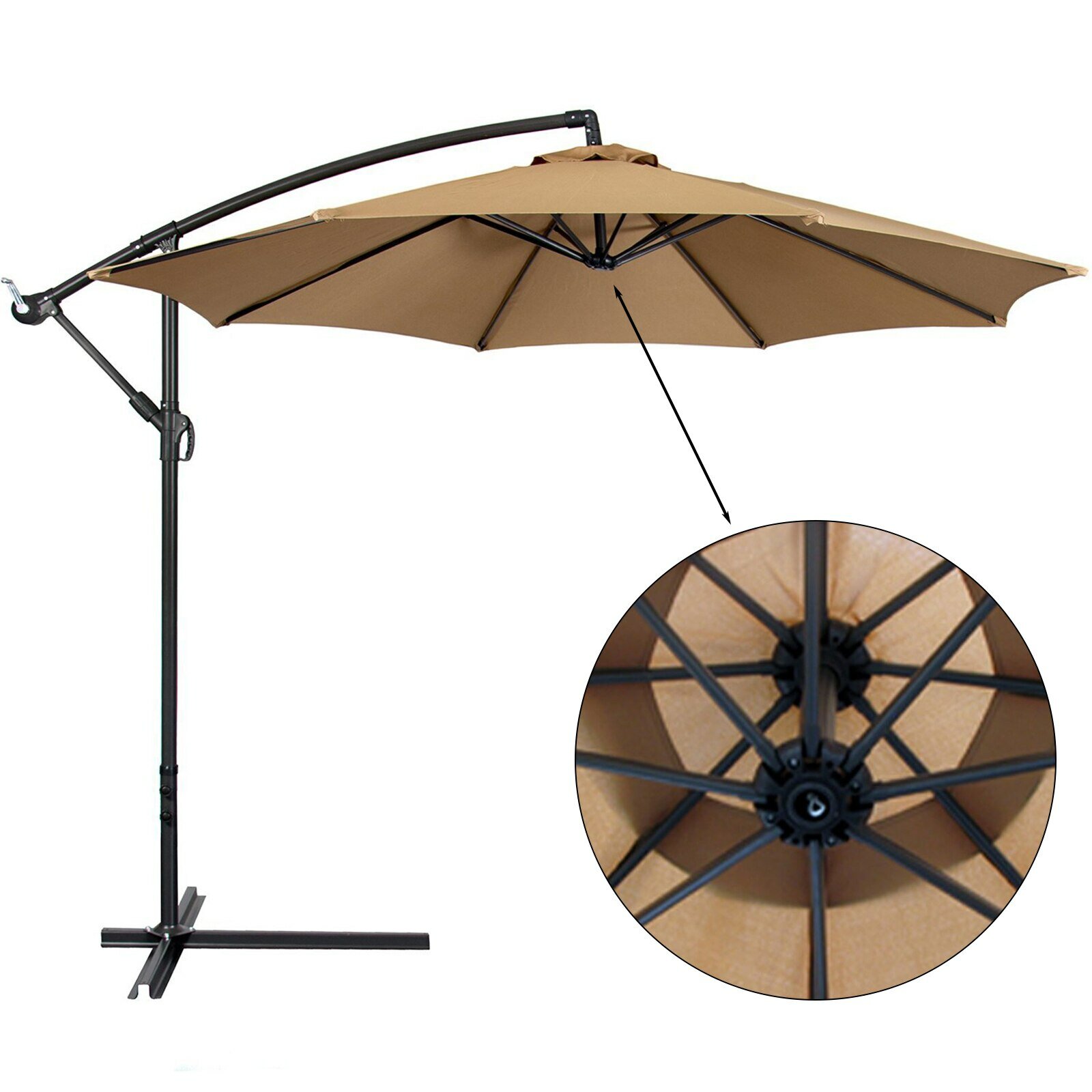 110x300cm Sonnenschirm wasserdicht Sonnenschutz Strand Regenschirm Ersatzstoff für Outdoor Garten Terrasse Camping Schirm